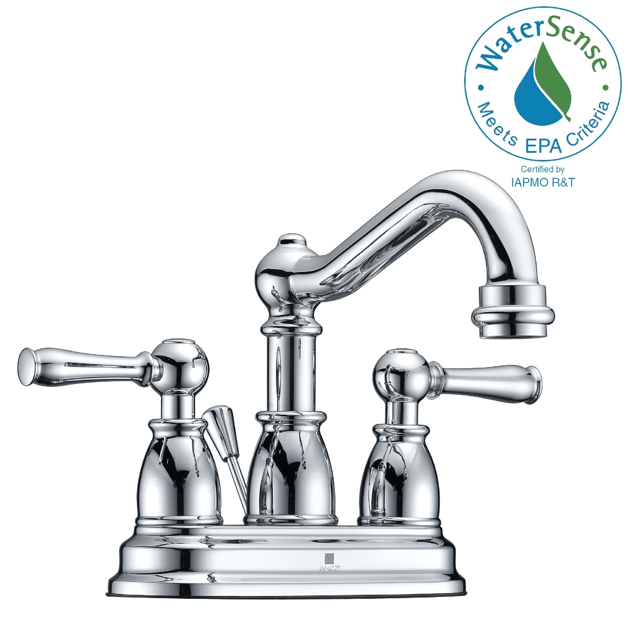 Shop Anzzi Edge 4 Inch Centerset 2 Handle Mid Arc Bathroom Faucet