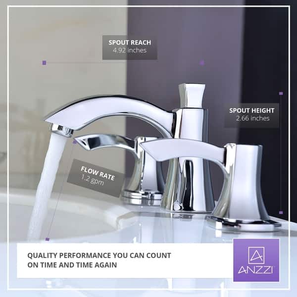 Shop Anzzi Sonata 8 Inch Widespread 2 Handle Mid Arc Bathroom