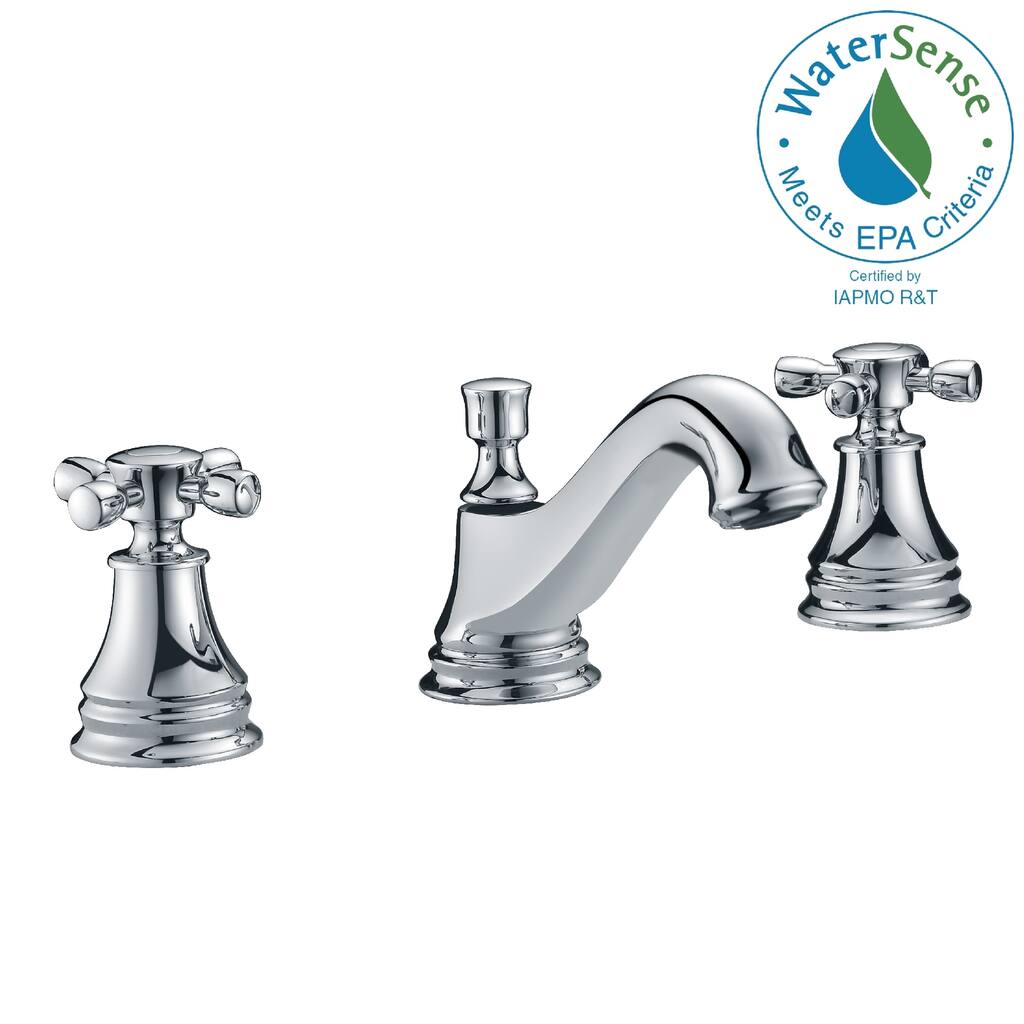 ANZZI Melody 8-inch Widespread 2-handle Mid-arc Bathroom Faucet in Polished Chrome