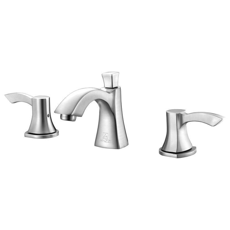 ANZZI Sonata Series 8-inch Widespread 2-handle Mid-arc Bathroom Faucet in Brushed Nickel