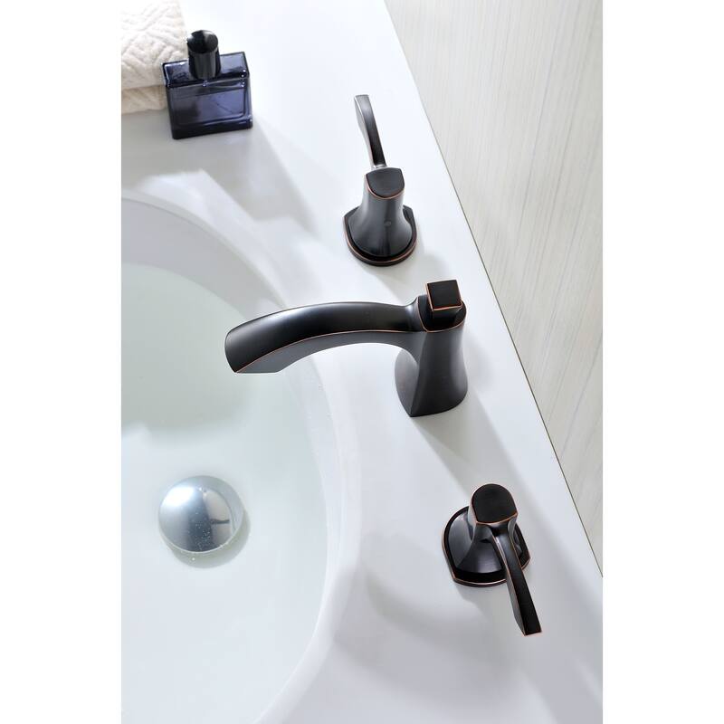 ANZZI Sonata 8-inch Widespread 2-handle Mid-arc Bathroom Faucet in Oil Rubbed Bronze