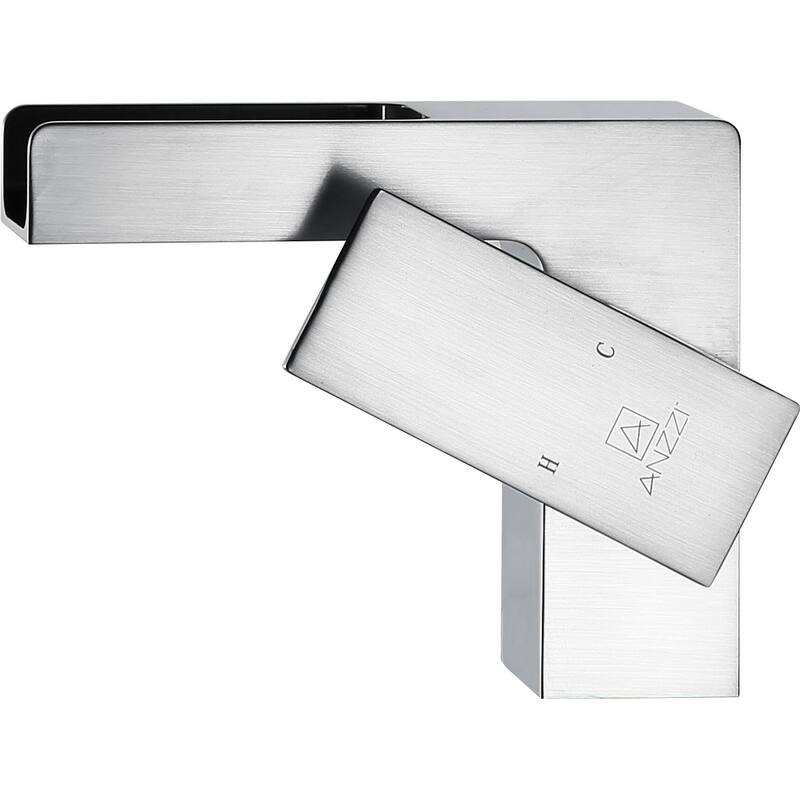 ANZZI Zhona Single Hole Single-handle Low-arc Bathroom Faucet in Brushed Nickel