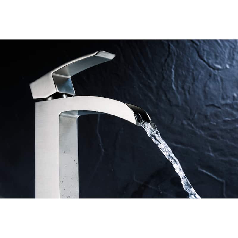 ANZZI Key Single-handle Vessel Bathroom Faucet in Brushed Nickel
