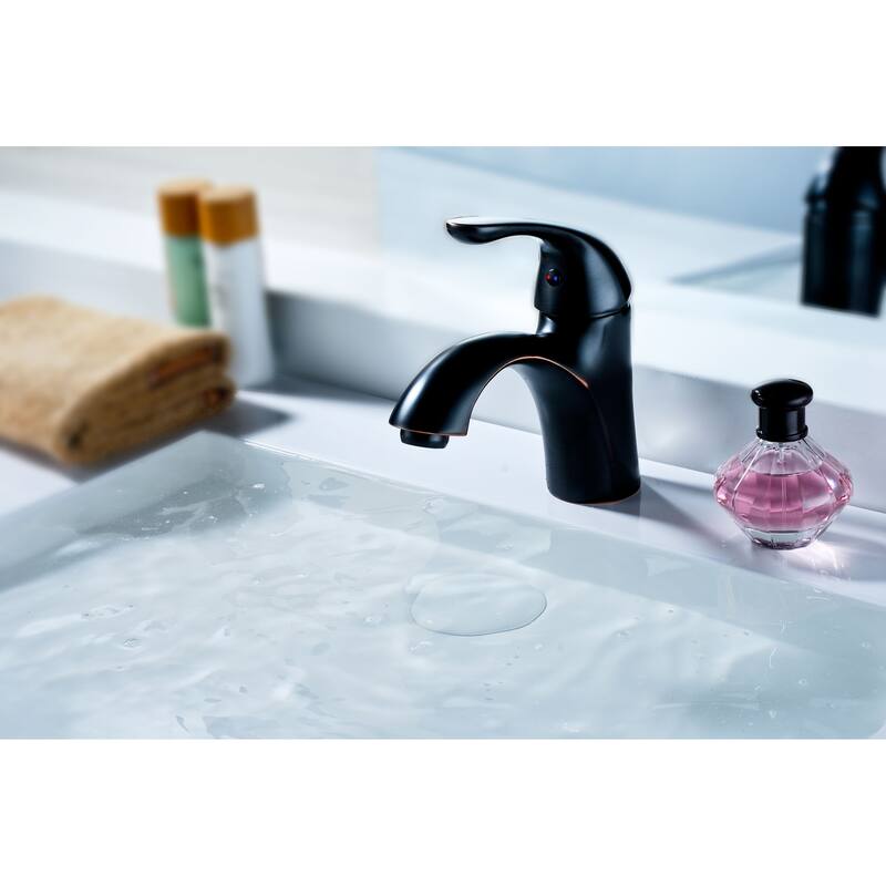 ANZZI Clavier Single Hole Single-handle Mid-arc Bathroom Faucet in Oil Rubbed Bronze