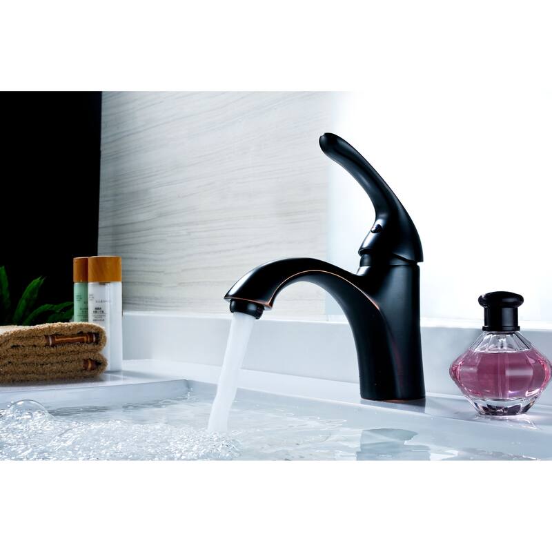 ANZZI Clavier Single Hole Single-handle Mid-arc Bathroom Faucet in Oil Rubbed Bronze