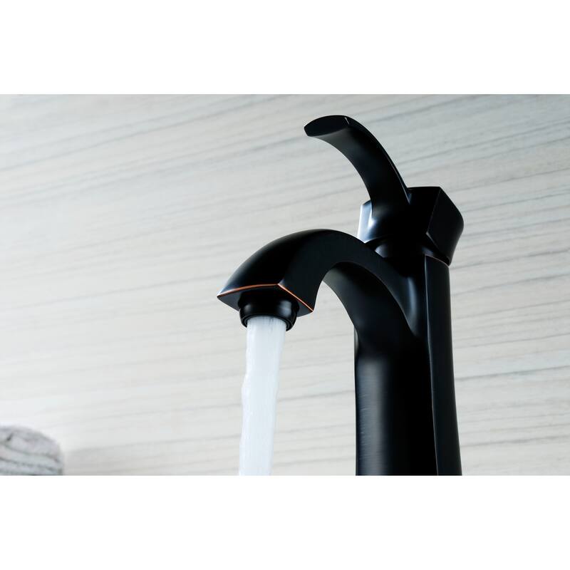 ANZZI Rhythm Single-handle Mid-arc Bathroom Faucet in Oil Rubbed Bronze
