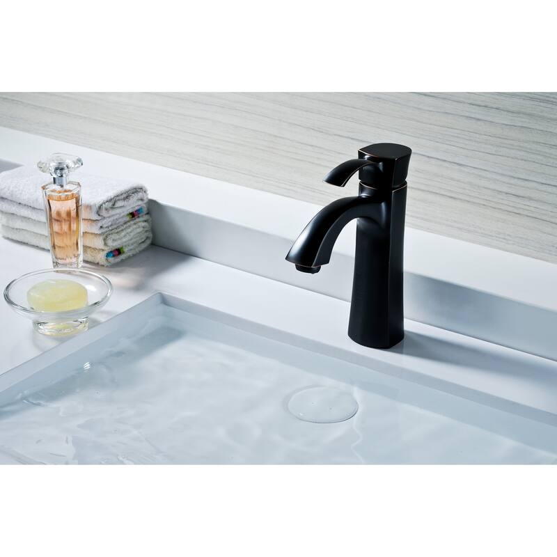 ANZZI Rhythm Single-handle Mid-arc Bathroom Faucet in Oil Rubbed Bronze
