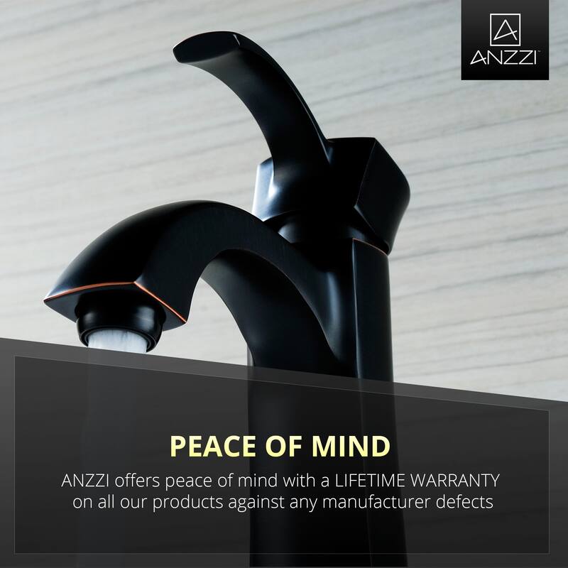 ANZZI Rhythm Single-handle Mid-arc Bathroom Faucet in Oil Rubbed Bronze