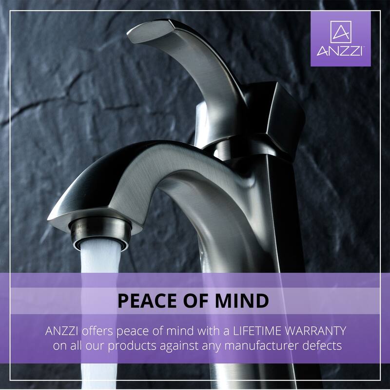 ANZZI Rhythm Single-handle Mid-arc Bathroom Faucet in Brushed Nickel