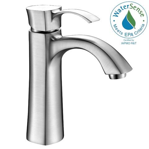 ANZZI Rhythm Single-handle Mid-arc Bathroom Faucet in Brushed Nickel