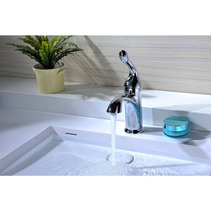 ANZZI Arc Single Hole Single-handle Low-arc Bathroom Faucet in Polished Chrome