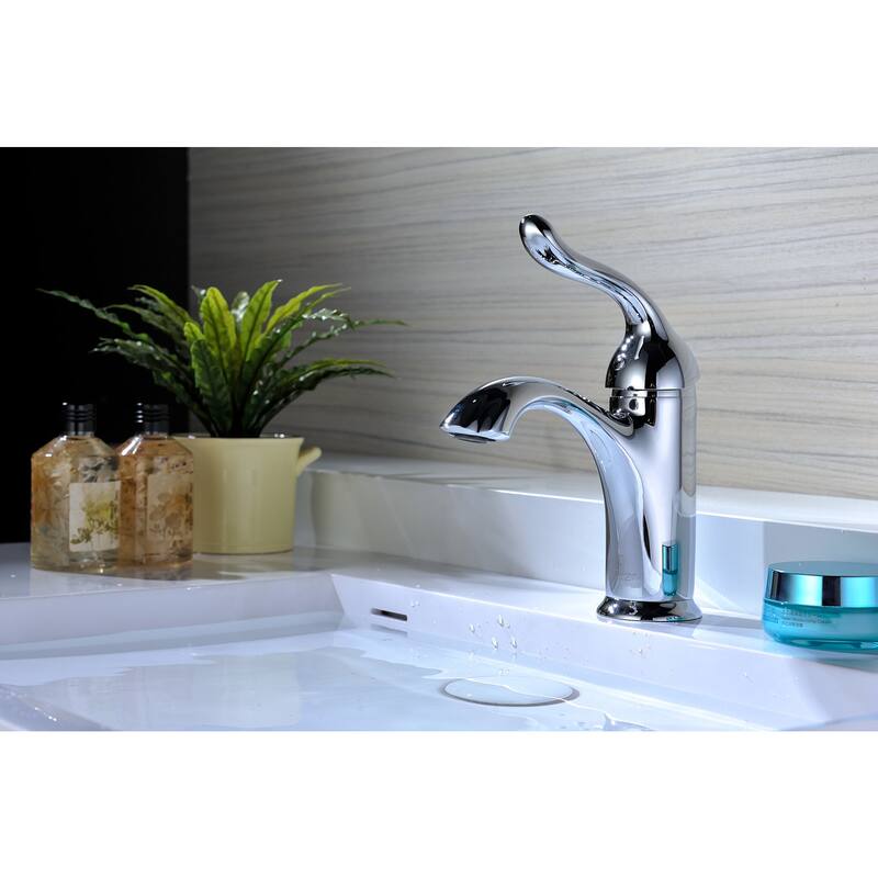 ANZZI Arc Single Hole Single-handle Low-arc Bathroom Faucet in Polished Chrome