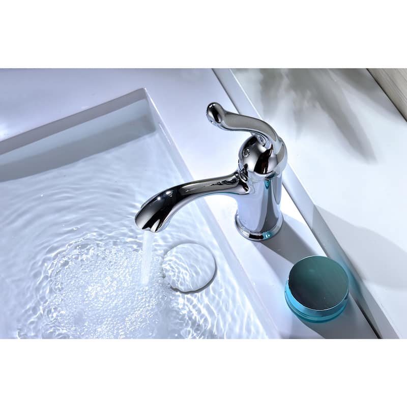 ANZZI Arc Single Hole Single-handle Low-arc Bathroom Faucet in Polished Chrome