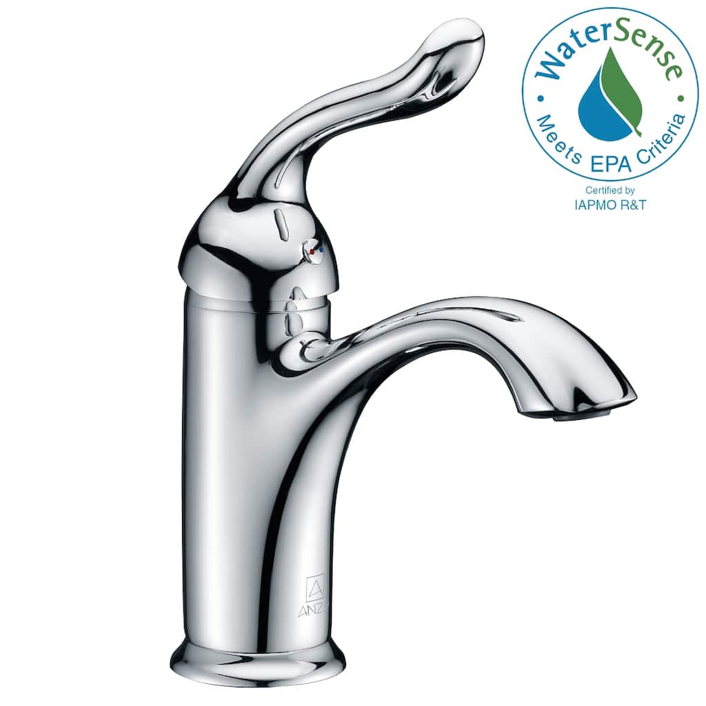 ANZZI Arc Single Hole Single-handle Low-arc Bathroom Faucet in Polished Chrome