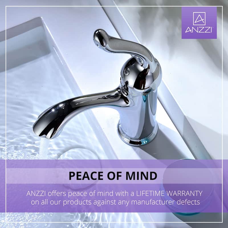 ANZZI Arc Single Hole Single-handle Low-arc Bathroom Faucet in Polished Chrome