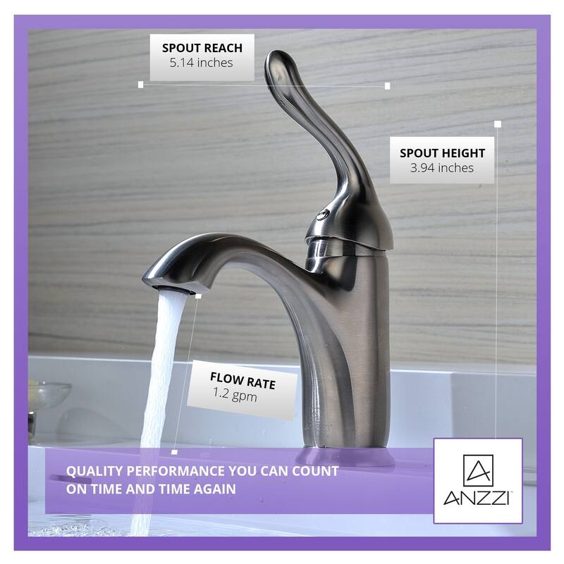 ANZZI Arc Single Hole Single-handle Low-arc Bathroom Faucet in Polished Chrome