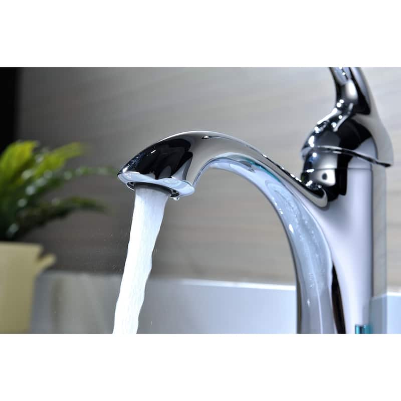 ANZZI Arc Single Hole Single-handle Low-arc Bathroom Faucet in Polished Chrome