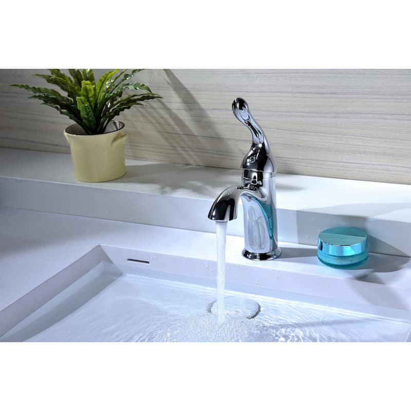 ANZZI Arc Single Hole Single-handle Low-arc Bathroom Faucet in Polished Chrome