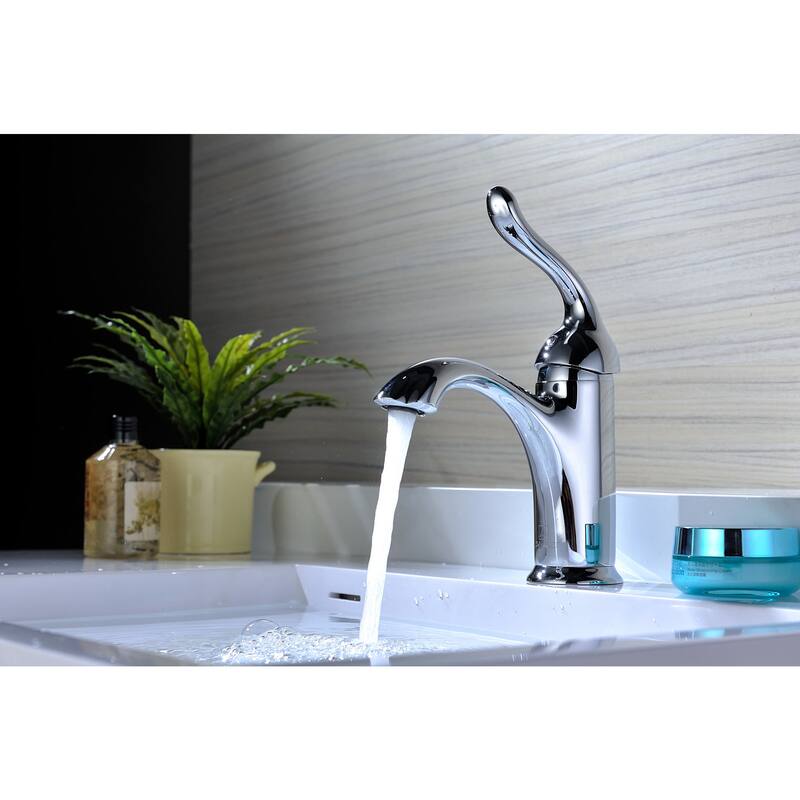 ANZZI Arc Single Hole Single-handle Low-arc Bathroom Faucet in Polished Chrome
