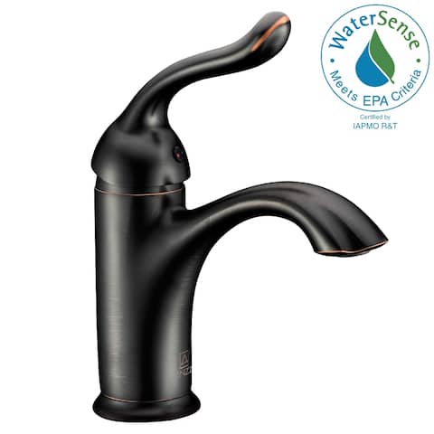 ANZZI Arc Single Hole Single-handle Low-arc Bathroom Faucet in Oil Rubbed Bronze