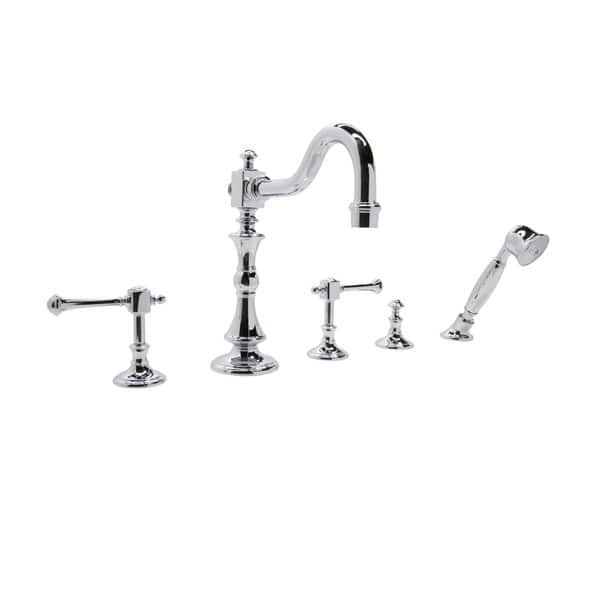 Shop Anzzi Kitt Series 3 Handle Deck Mount Roman Tub Faucet With