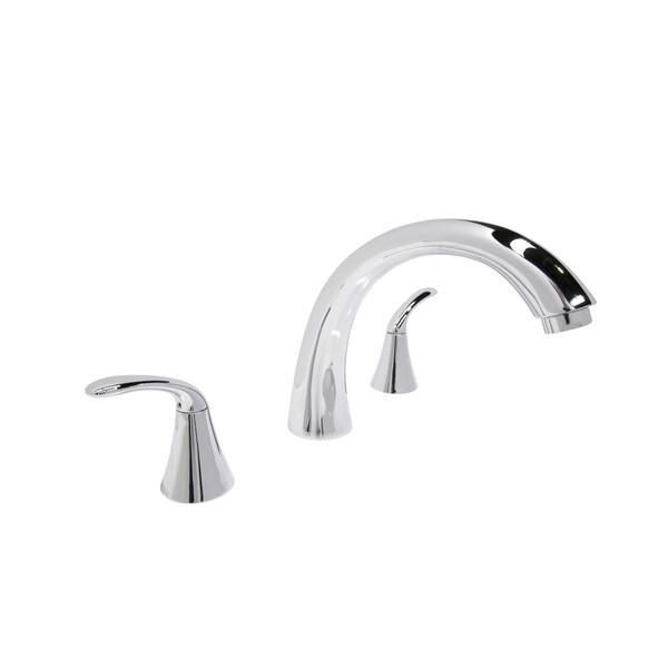 ANZZI Note 2-handle Deckmounted Roman Tub Faucet in Polished Chrome