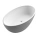 preview thumbnail 2 of 6, Anzzi Cestino 5.5-foot Man-made Stone Classic Soaking Bathtub in Matte White with Kros Faucet in Chrome