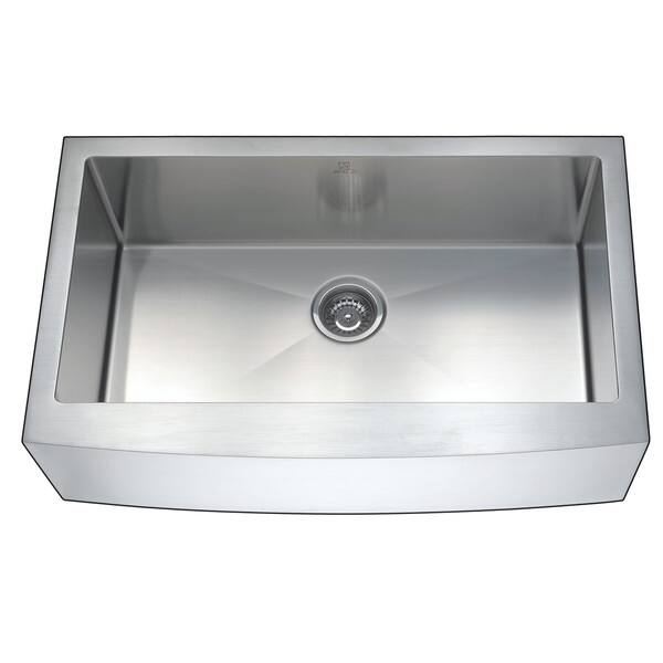 Shop Anzzi Elysian Farmhouse Stainless Steel 32 Inch 0 Hole