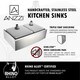preview thumbnail 13 of 14, ANZZI Elysian 36" Farmhouse Double Bowl Kitchen Sink with Nickel Singer Faucet - Silver