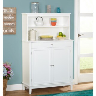Simple Living  Farmhouse Buffet with Hutch (White)