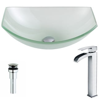 ANZZI Pendant Frosted Deco-Glass Vessel Sink