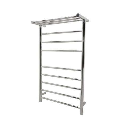 ANZZI Eve 8-Bar Stainless Steel Wall Mounted Electric Towel Warmer Rack in Polished Chrome