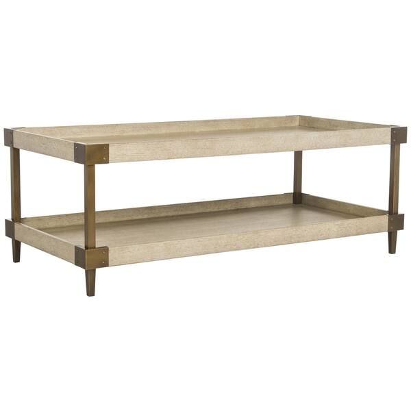 Shop Safavieh Couture High Line Collection Dinora Bleached Walnut Wood Coffee Table On Sale Overstock 13778036