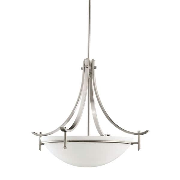 slide 1 of 1, Kichler Lighting Olympia Collection 3-light Antique Pewter Pendant