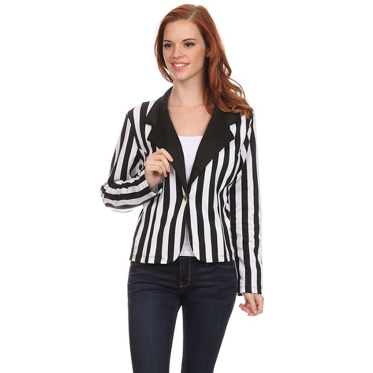 vertical striped jacket