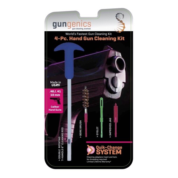 Handgun Cleaning Kit, .40/.41 Caliber with Quik Disconnect, 4 Piece