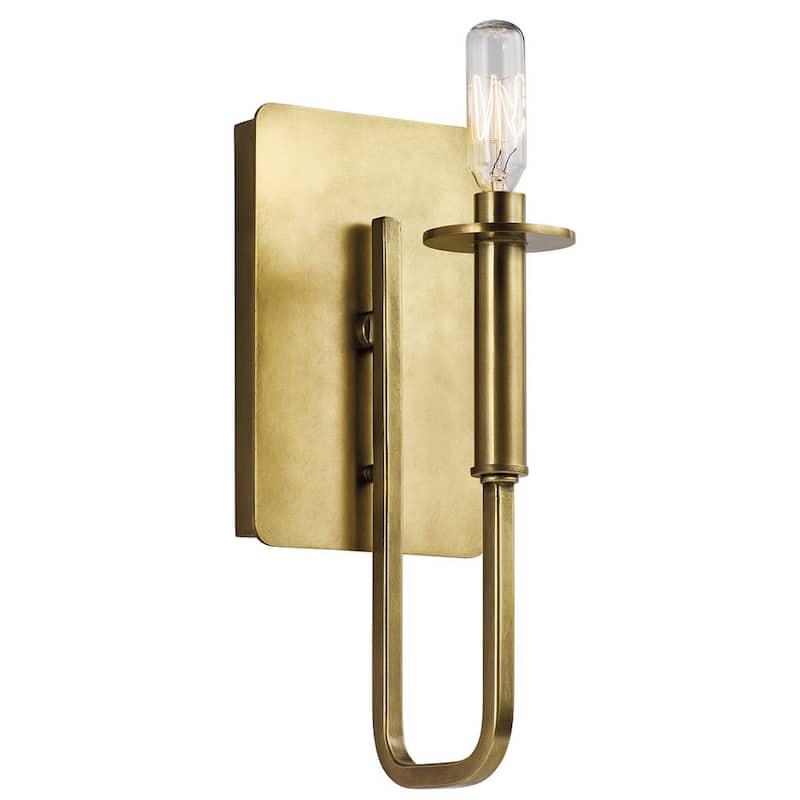 Kichler Lighting Alden Collection 1-light Natural Brass Wall Sconce