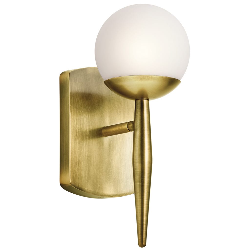 Kichler Lighting Jasper Collection 1-light Natural Brass Halogen Wall Sconce