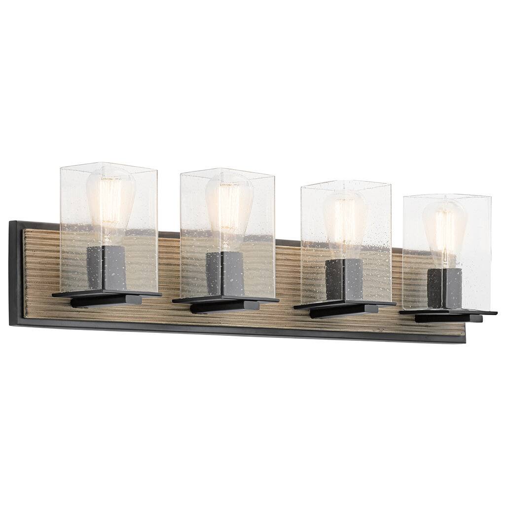 Kichler Lighting Millwright Collection 4-light Distressed Antique Grey Bath/Vanity Light