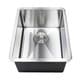 Thumbnail 2, 16-inch Stainless Steel Single Bowl 15mm Radius Undermount Kitchen Bar Island Sink with Accessories. Changes active main hero.
