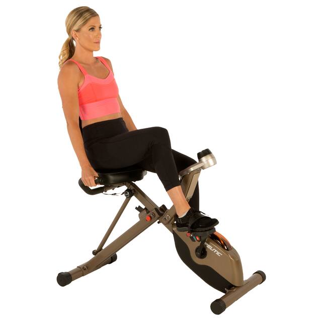 Exerpeutic GOLD 525XLR Folding 400 Lb Capacity Recumbent Exercise Bike ...