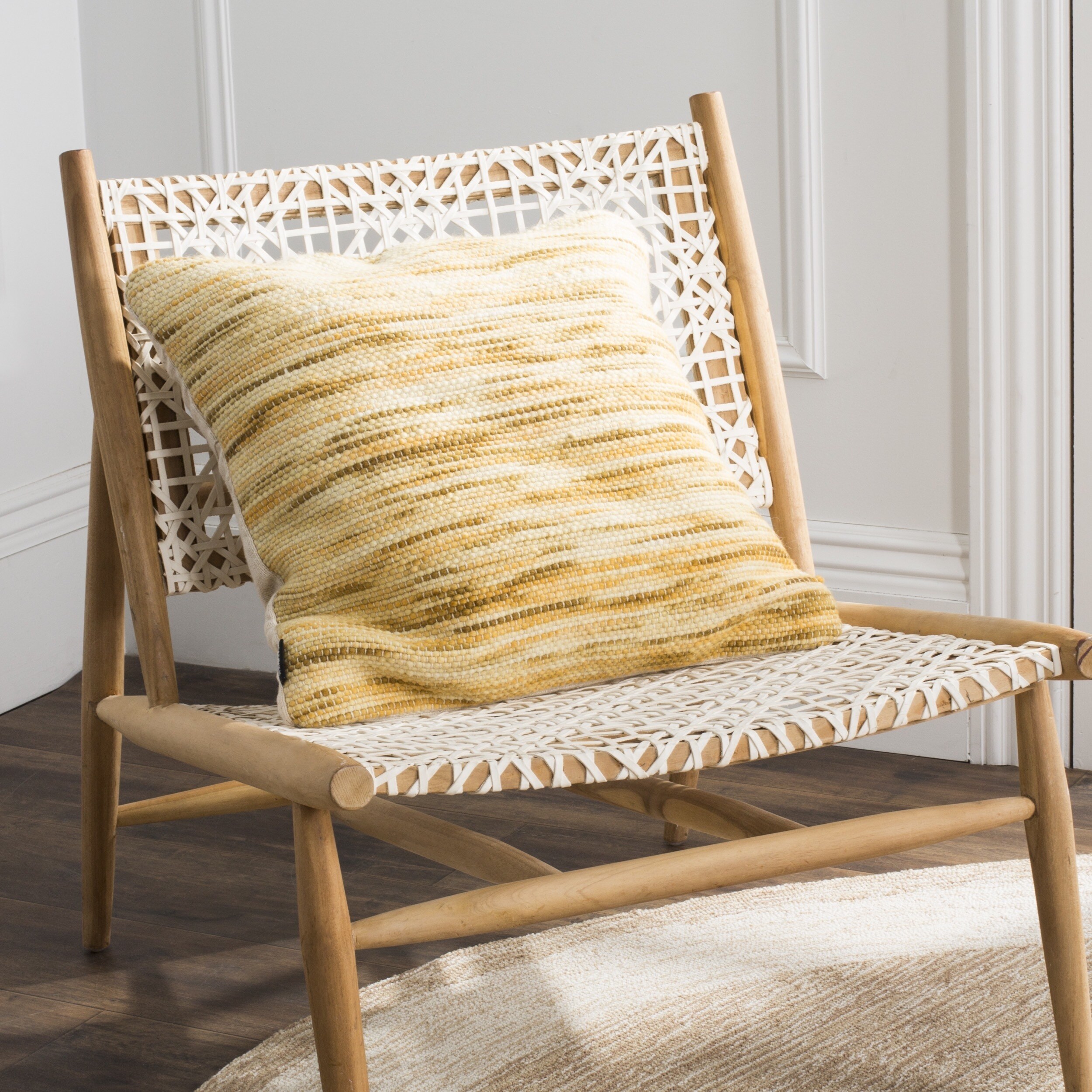 Shop Safavieh 20 Inch Tight Weave Mustard Multi Decorative