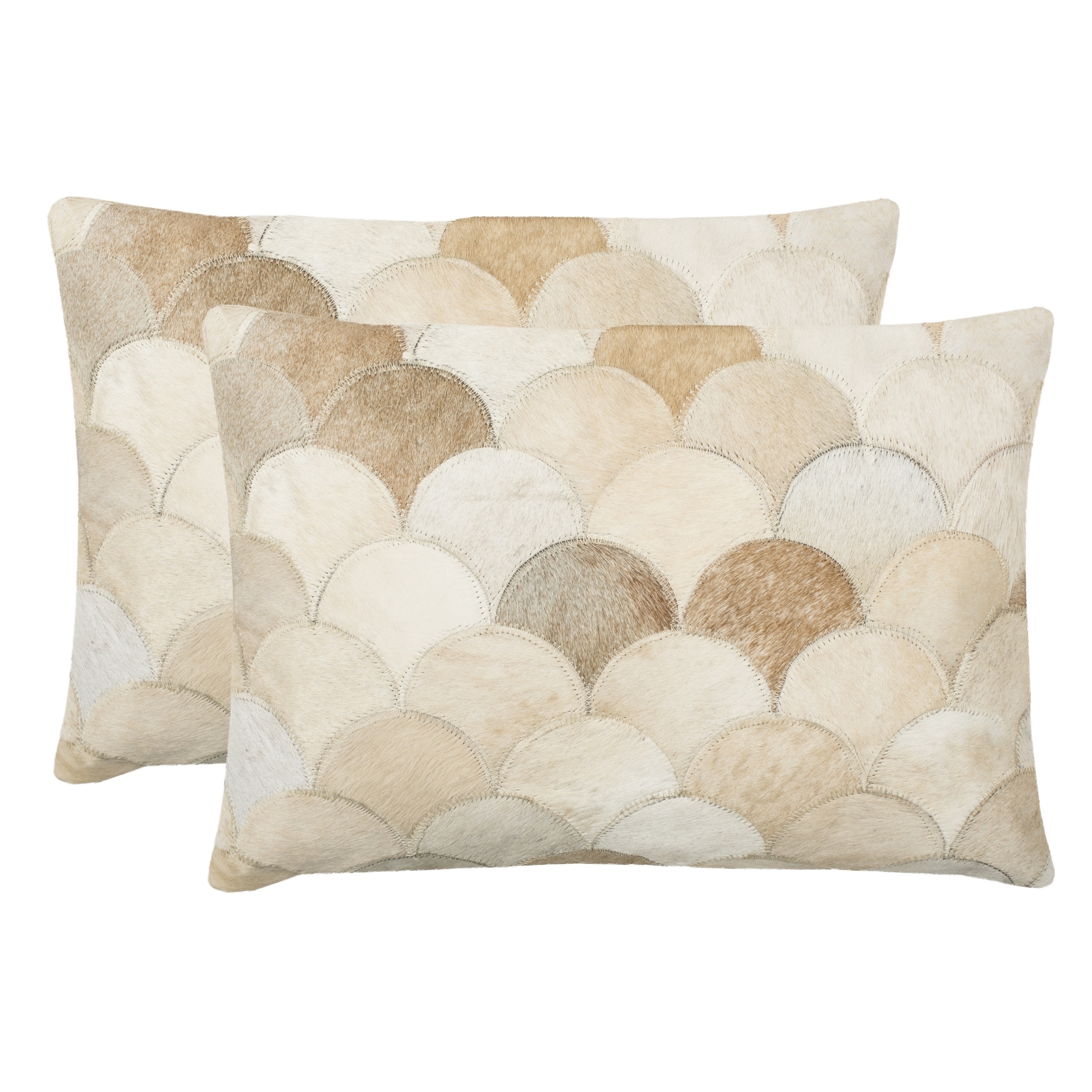 Shop Safavieh 20 Inch Elita Multi Cream Decorative Pillow Set Of