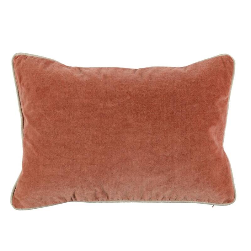 Porch & Den Montclair Velvet Throw Pillow - Terra Cotta