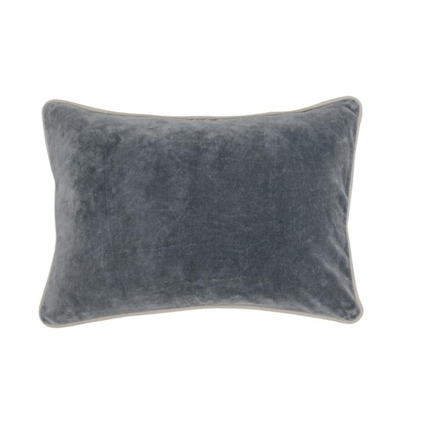 Porch & Den Montclair Velvet Throw Pillow - DARK GREY