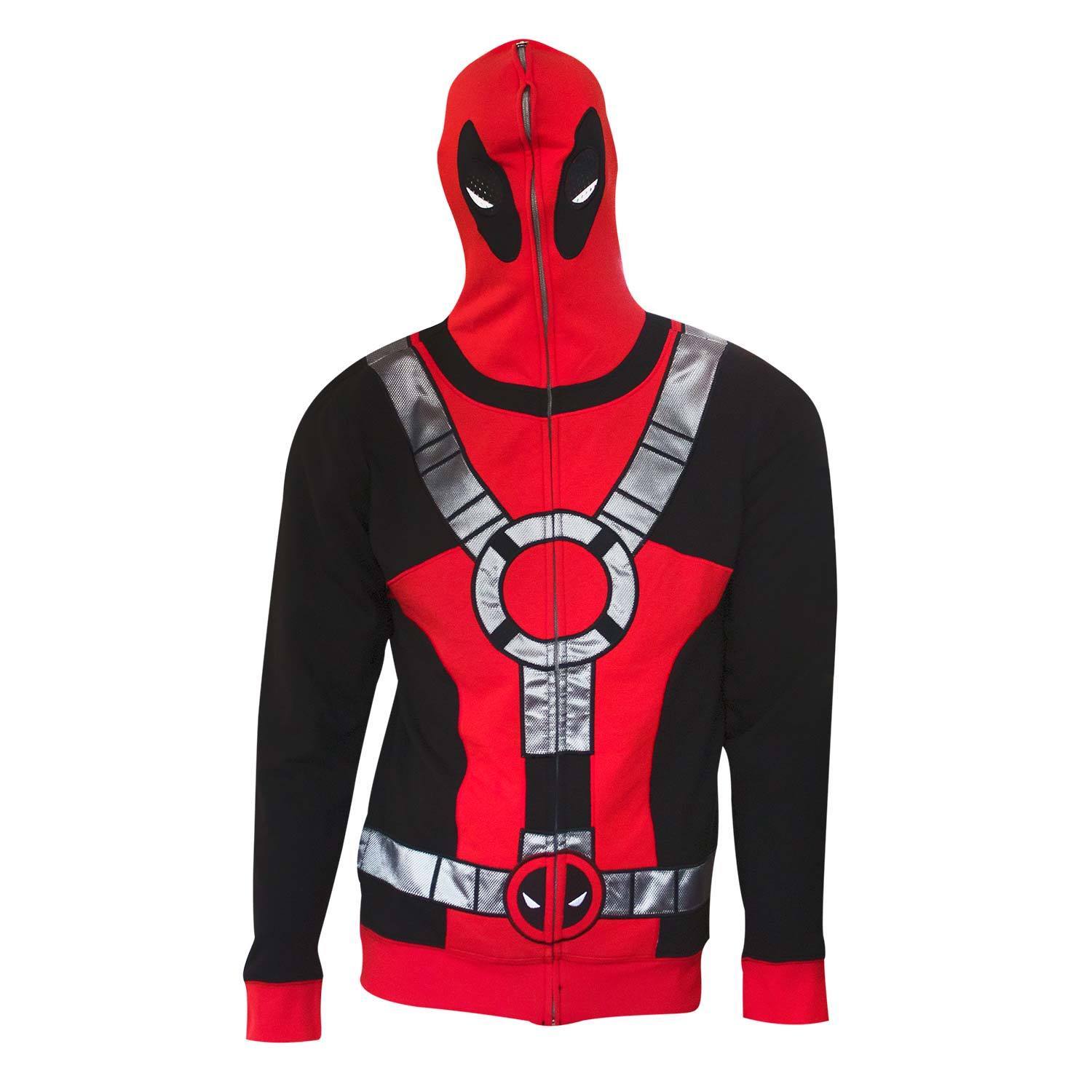 deadpool zip up hoodie