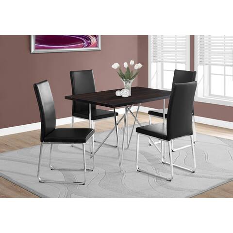 Cappuccino Dining Table with Chrome Base