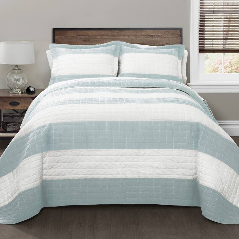 Lush Decor Stripe Quilt Set