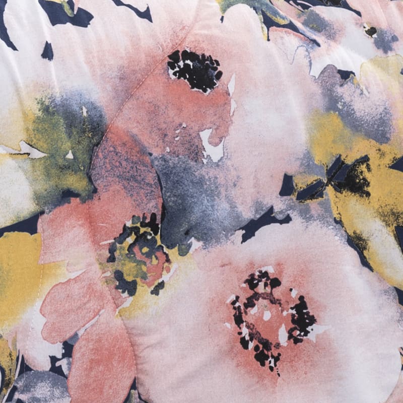Copper Grove Plumeria Floral Watercolor 7-piece Comforter Set
