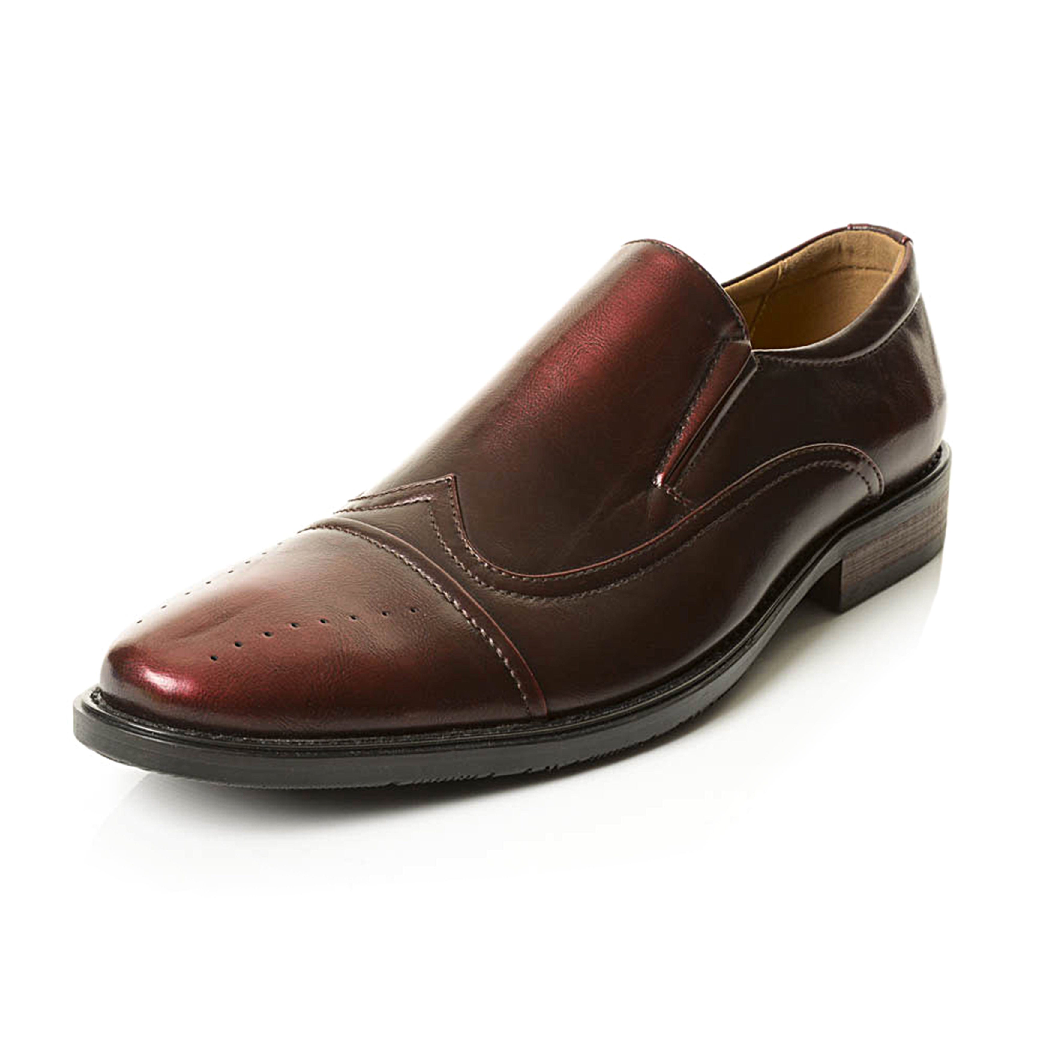 Faux Leather Slip-on Dress Loafers 